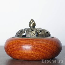 Курильница сянлу, палисандр, сплав меди (9536)-