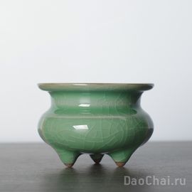 Открытая курильница сянлу, целадон, кракле (9543)-