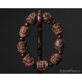 Четки на запястье "Гуань Юй" (20мм алойное дерево)-