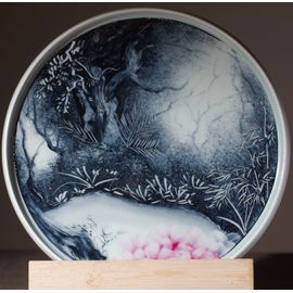 Чайный пруд 20см "Лес", фарфор из Цзиндечжэнь (71002)-