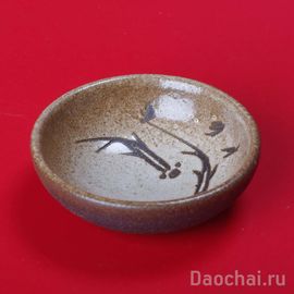 Пиала 90мл "Рыбы" (грубая керамика, ручная работа)-