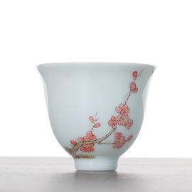 Пиала 70мл "Мэй хуа", цзиндэчжэньский фарфор  (52365)-