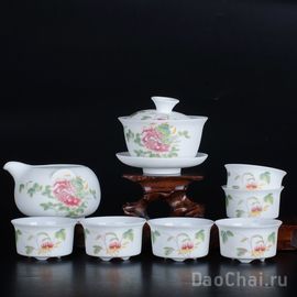 Набор посуды, костяной фарфор (7369)-