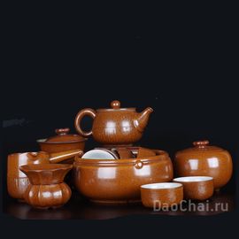 Набор посуды, 12 предметов, керамика, глазурь (7371)-