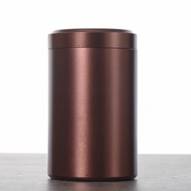 Баночка для хранения чая 160мл, 9см, металл, коричневая (87227)-