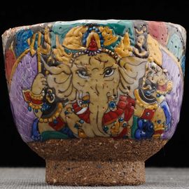 Пиала 130мл "Ганеша", керамика из Цзиндечжень (402534)-