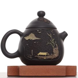 Чайник 115мл "Пейзаж", цзяньшуйская керамика (790856)-