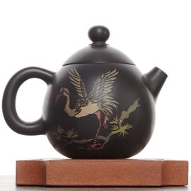 Чайник 115мл "Журавль и сосна", цзяньшуйская керамика (790872)-