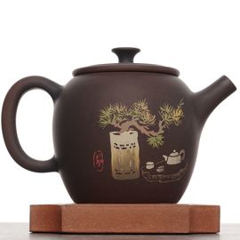 Чайник 235мл "Чаепитие", цзяньшуйская керамика (790972)-