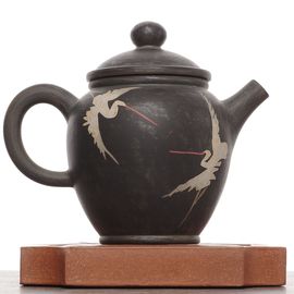 Чайник 120мл "Журавли", цзяньшуйская керамика (790976)-