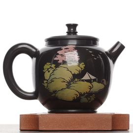 Чайник 205мл "Пейзаж", цзяньшуйская керамика (790996)-