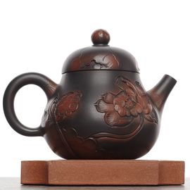 Чайник 145мл "Лотосы", цзяньшуйская керамика (790969)-
