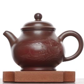 Чайник 170мл "Пейзаж", исинская глина, мастер Вэй Хайянь (79647)-