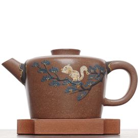 Чайник 220мл "Бурундук", исинская глина, мастер Ди Вэй (79739)-