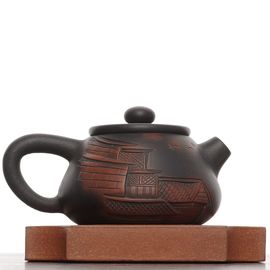 Чайник 85мл "Город", цзяньшуйская керамика (791022)-