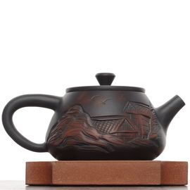 Чайник 120мл "Деревня в горах", цзяньшуйская керамика (791019)-