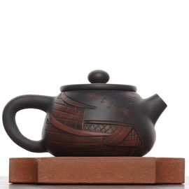 Чайник 85мл "Город", цзяньшуйская керамика (791023)-