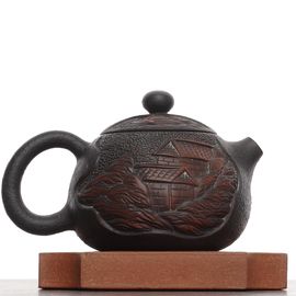 Чайник 130мл "Деревня в горах", цзяньшуйская керамика (791025)-
