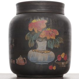 Чайница 900мл "Тябана – чайная икебана", цзяньшуйская керамика, мастер Ван Чао (87332)-