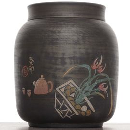 Чайница 900мл "Тябана – чайная икебана", цзяньшуйская керамика, мастер Ван Чао (87341)-