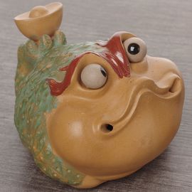 Фигурка "Жаба со слитком", исинская глина (61437)-