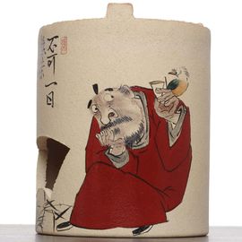 Угольный очаг "Поэт Ли Бо", огнеупорная белая глина (95132)-