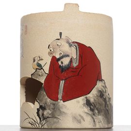 Угольный очаг "Поэт Ли Бо", огнеупорная белая глина (95129)-