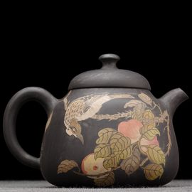 Чайник 270мл «Благополучия в делах»,  мастер Цзян Ламэн (791079)-