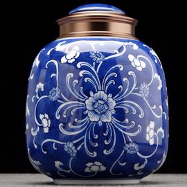 Чайница 930мл "Цветы", фарфор из Цзиндэчжэнь (87354)-