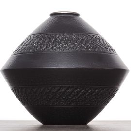 Вазочка 11,5см "Черная платина", керамика (94119)