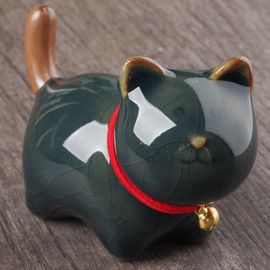 Фигурка "Котик", целадон, кракле (61444)-