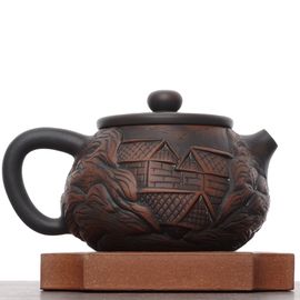 Чайник 145мл "Город", цзяньшуйская керамика (791126)-