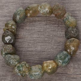 Браслет на запястье, 15мм, самородки агата (99255)-