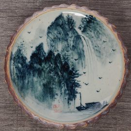 Подставка под посуду "Пейзаж", керамика, роспись (80619)-