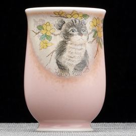 Пиала 60мл "Котик", фарфор из Цзиндечжень (403973)-