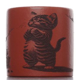 Пиала 100мл "Котик", исинская глина (54501)-