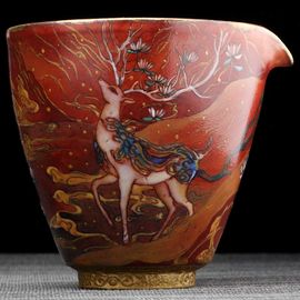 Чахай 235мл "Белый олень Фучжу из Книги гор и морей", керамика из Цзиндечжень (404500)-