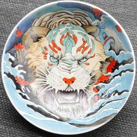 Пиала 125мл "Тигр", фарфор из Цзиндечжень (404497)-