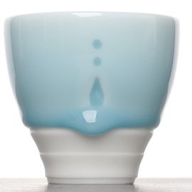 Пиала 70мл, фарфор, голубой селадон (54240)-