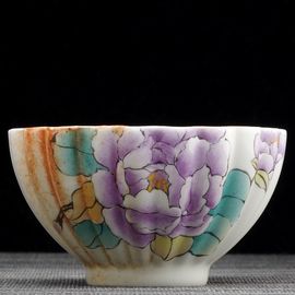 Пиала 125мл "Пион", фарфор из Цзиндечжень (404424)-