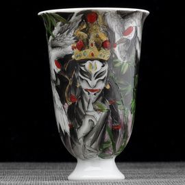 Пиала 85мл "Белый журавленок", фарфор из Цзиндечжень (404431)-