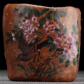 Пиала 75мл "Птица", керамика из Цзиндечжень (404435)-