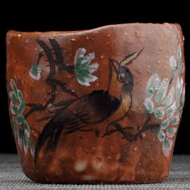 Пиала 80мл "Птица", керамика из Цзиндечжень (404437)-