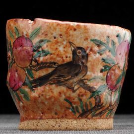 Пиала 85мл "Птица", керамика из Цзиндечжень (404438)-