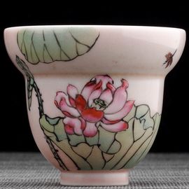 Пиала 80мл "Лотос", керамика из Цзиндечжень (404439)-