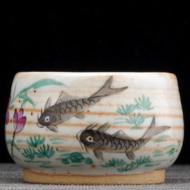 Пиала 100мл "Карпы", керамика из Цзиндечжень (404443)-