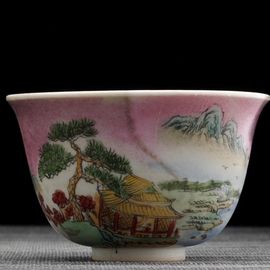 Пиала 130мл "Беседка", фарфор из Цзиндечжень (404452)-