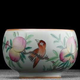 Пиала 100мл "Персики", жуяо, керамика из Цзиндечжень (404455)-