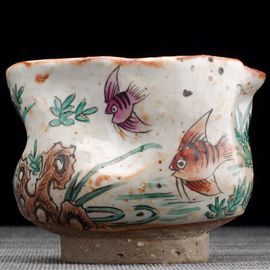 Пиала 95мл "Рыбы", керамика из Цзиндечжень (404459)-