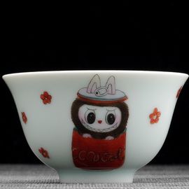 Пиала 95мл "Лабубу", фарфор из Цзиндечжень (404460)-